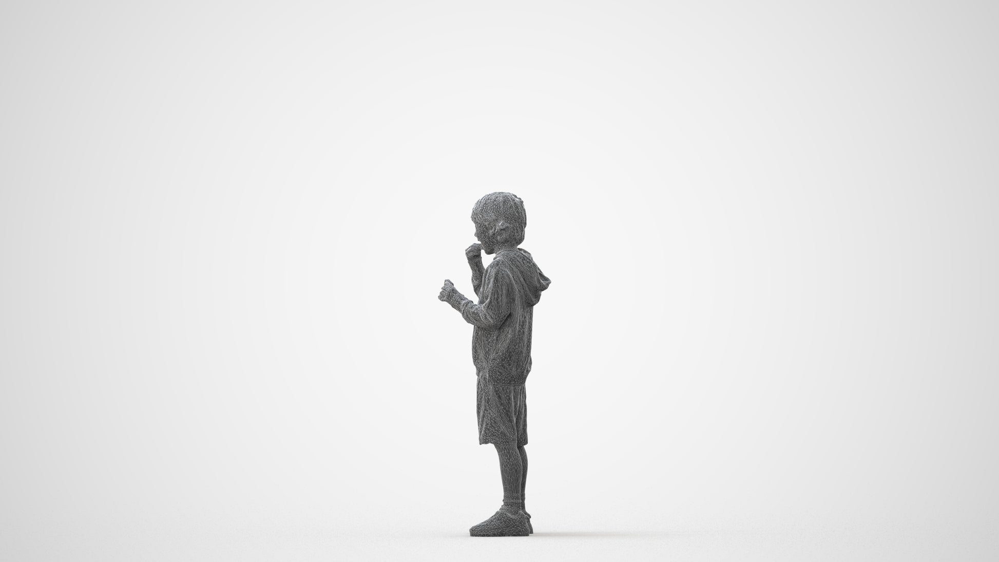 3D scanned boy kids casual, photorealistic archviz people for Enscape and SketchUp, square thumbnail