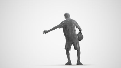 3D people model boy sport, scanned human for 3ds Max rendering, wireframe front view