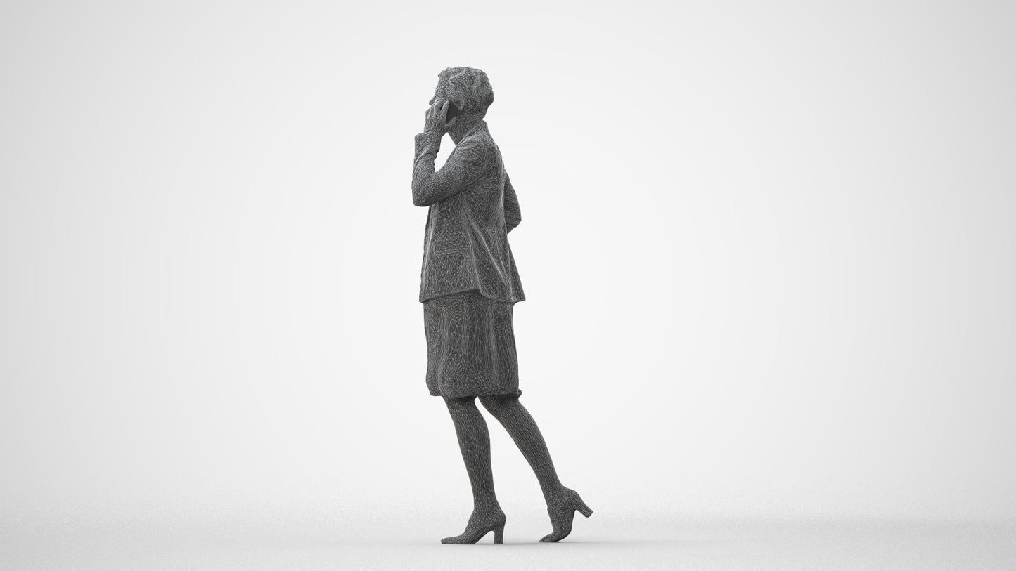 photogrammetry 3D woman business, realistic human model archviz FBX, square thumbnail