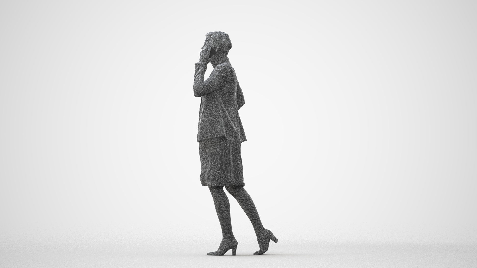 photogrammetry 3D woman business, realistic human model archviz FBX, square thumbnail