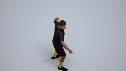 photogrammetry 3D man sport, realistic human model archviz FBX, back view render