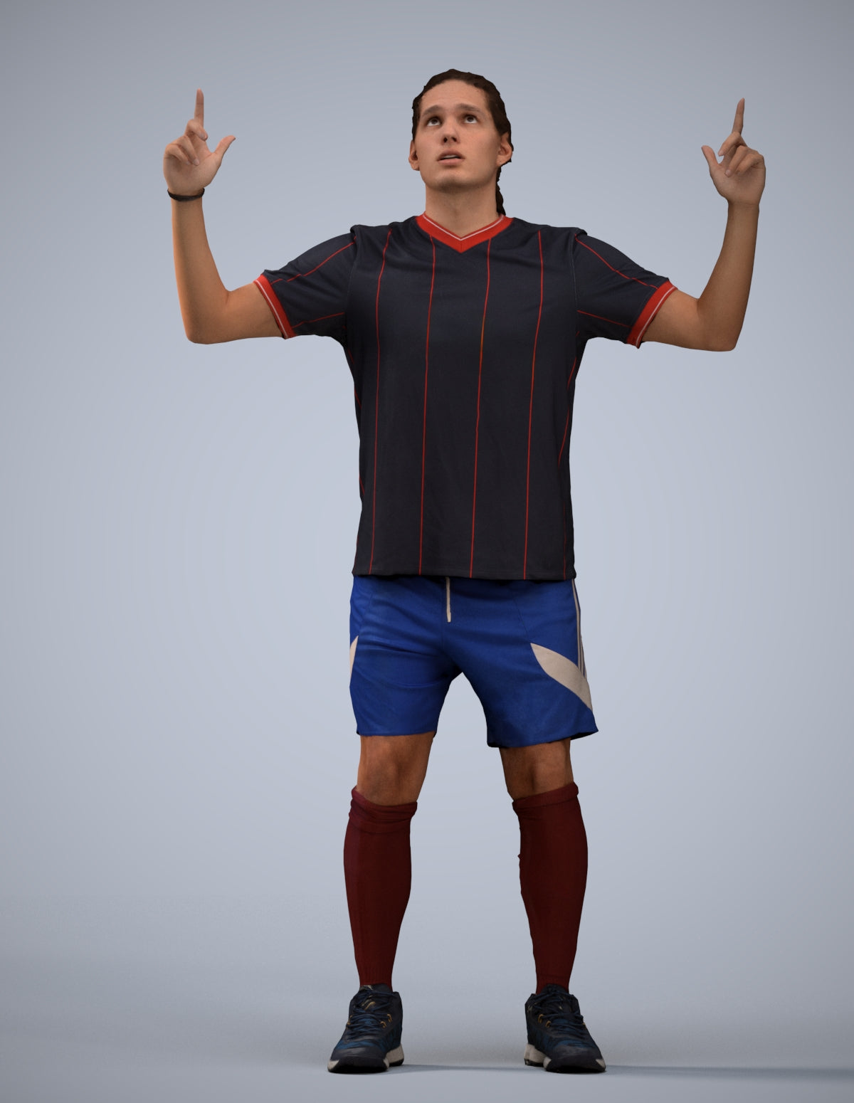 photogrammetry 3D man sport, realistic human model archviz FBX