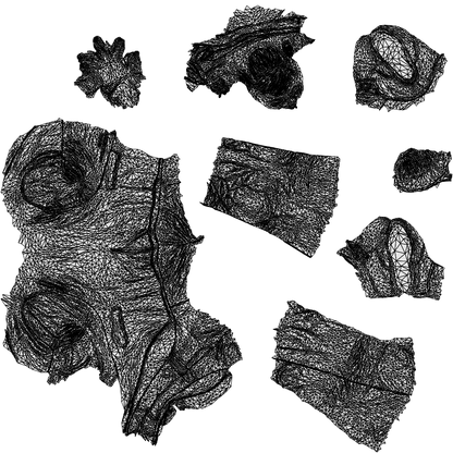 scanned 3D man business standing, photogrammetry people for Enscape and V-Ray, wireframe top-down view