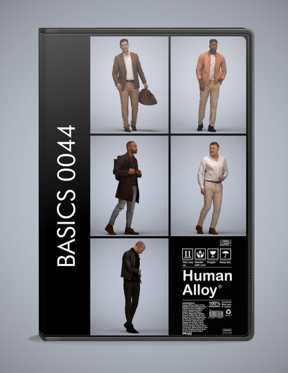 photogrammetry 3D people walking collection, 5 realistic human models archviz FBX