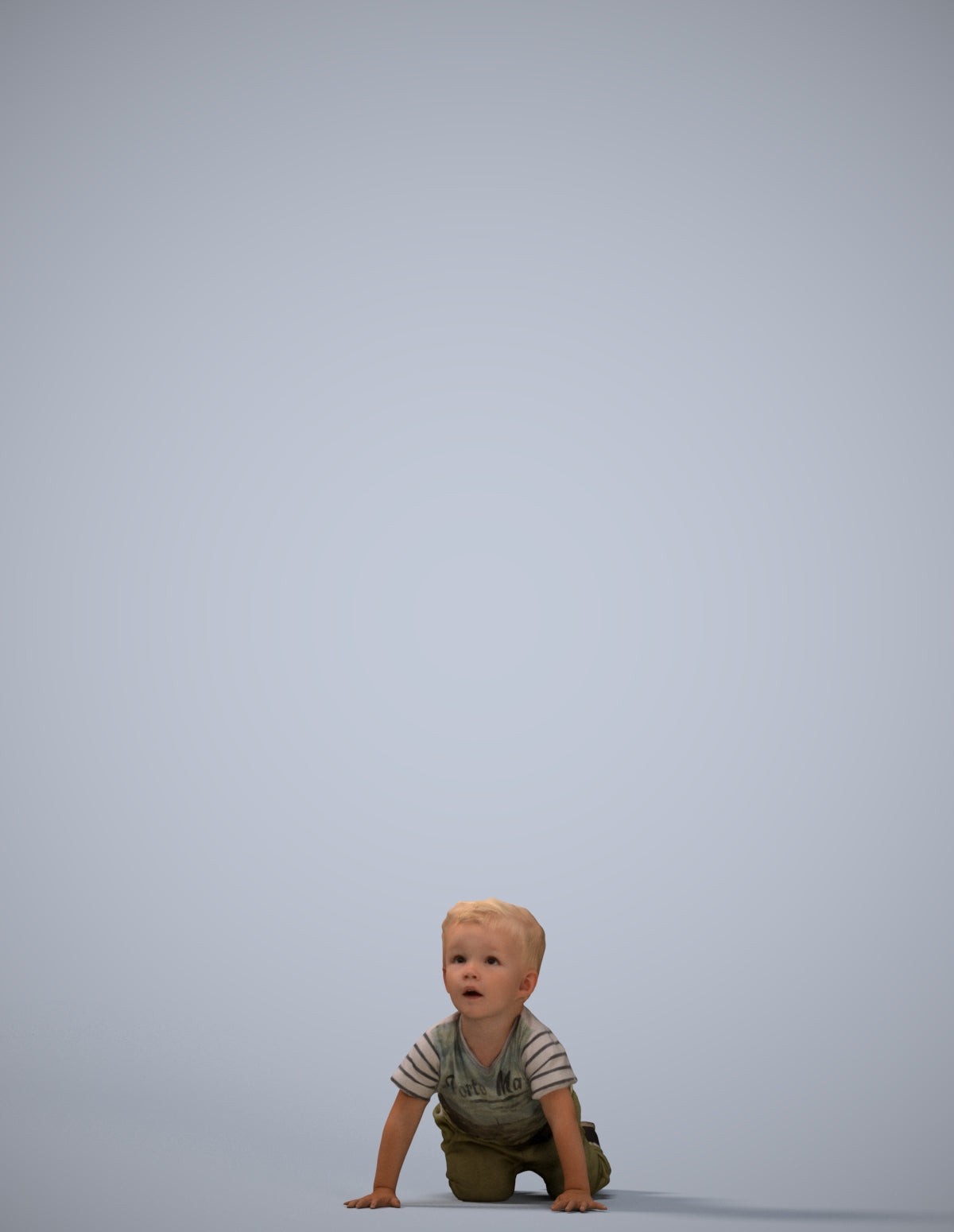 3D human model boy casual kids, photogrammetry scanned person for archviz