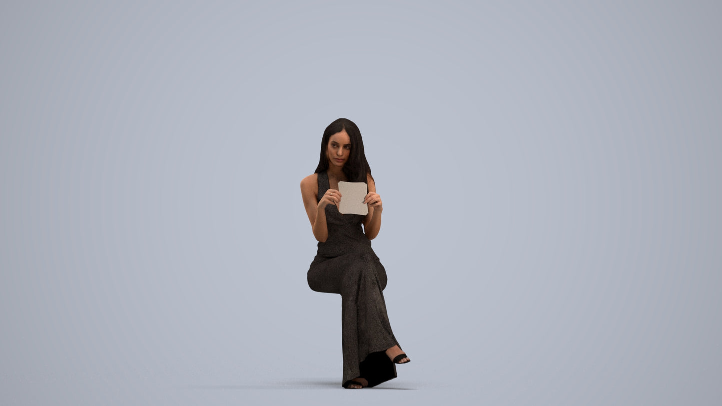 realistic 3D people woman formal formalaffairs, render-ready for V-Ray and Corona, FBX OBJ, standing pose render