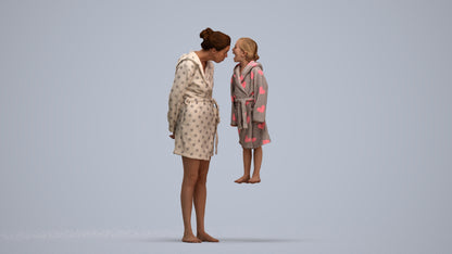 realistic 3D people girl casual kids, render-ready for V-Ray and Corona, FBX OBJ, standing pose render