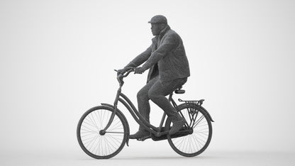 3D people model man casual cycling, scanned human for 3ds Max rendering, square thumbnail