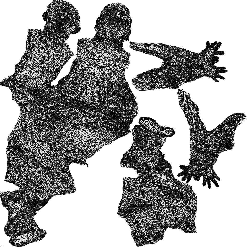 realistic 3D people man casual sitting, render-ready for V-Ray and Corona, FBX OBJ, wireframe top-down view