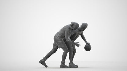 3D scanned man sport, photorealistic archviz people for Enscape and SketchUp, wireframe side view