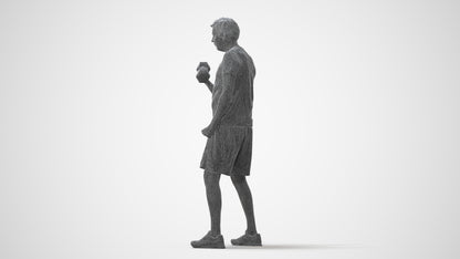 photogrammetry 3D man sport, realistic human model archviz FBX, square thumbnail