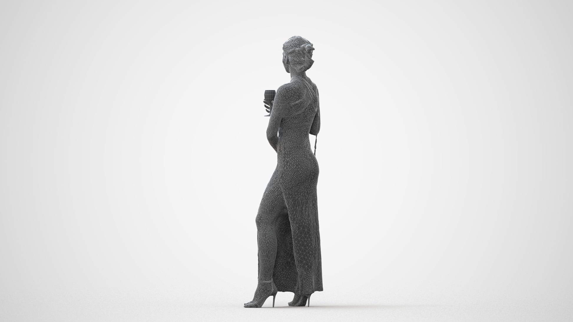 photogrammetry 3D woman formal formalaffairs, realistic human model archviz FBX, square thumbnail