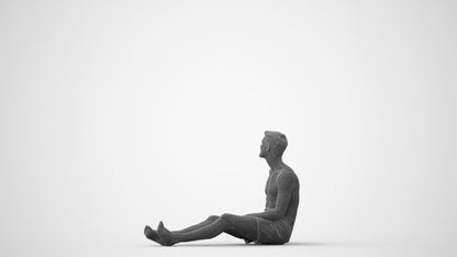 3D people model man pool, scanned human for 3ds Max rendering, square thumbnail