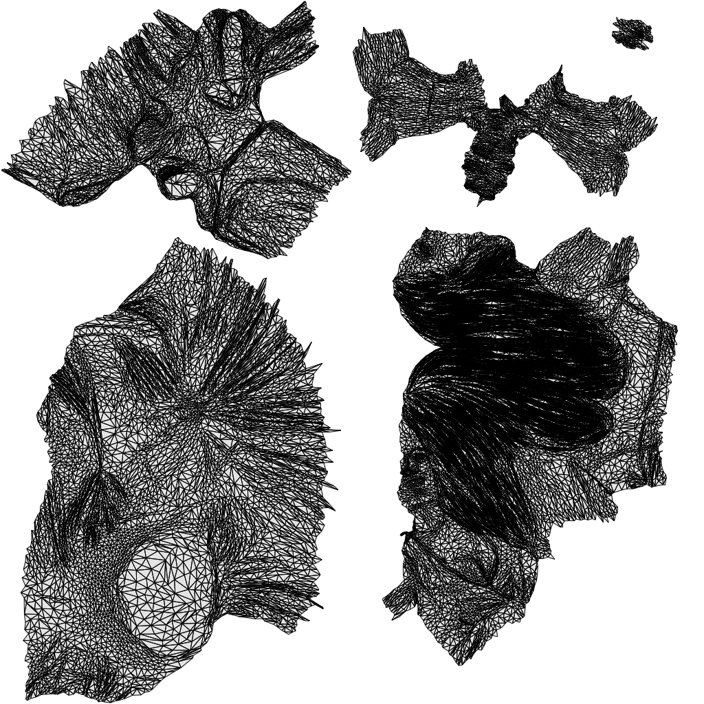 scanned 3D woman business formal, photogrammetry people for Enscape and V-Ray, wireframe top-down view