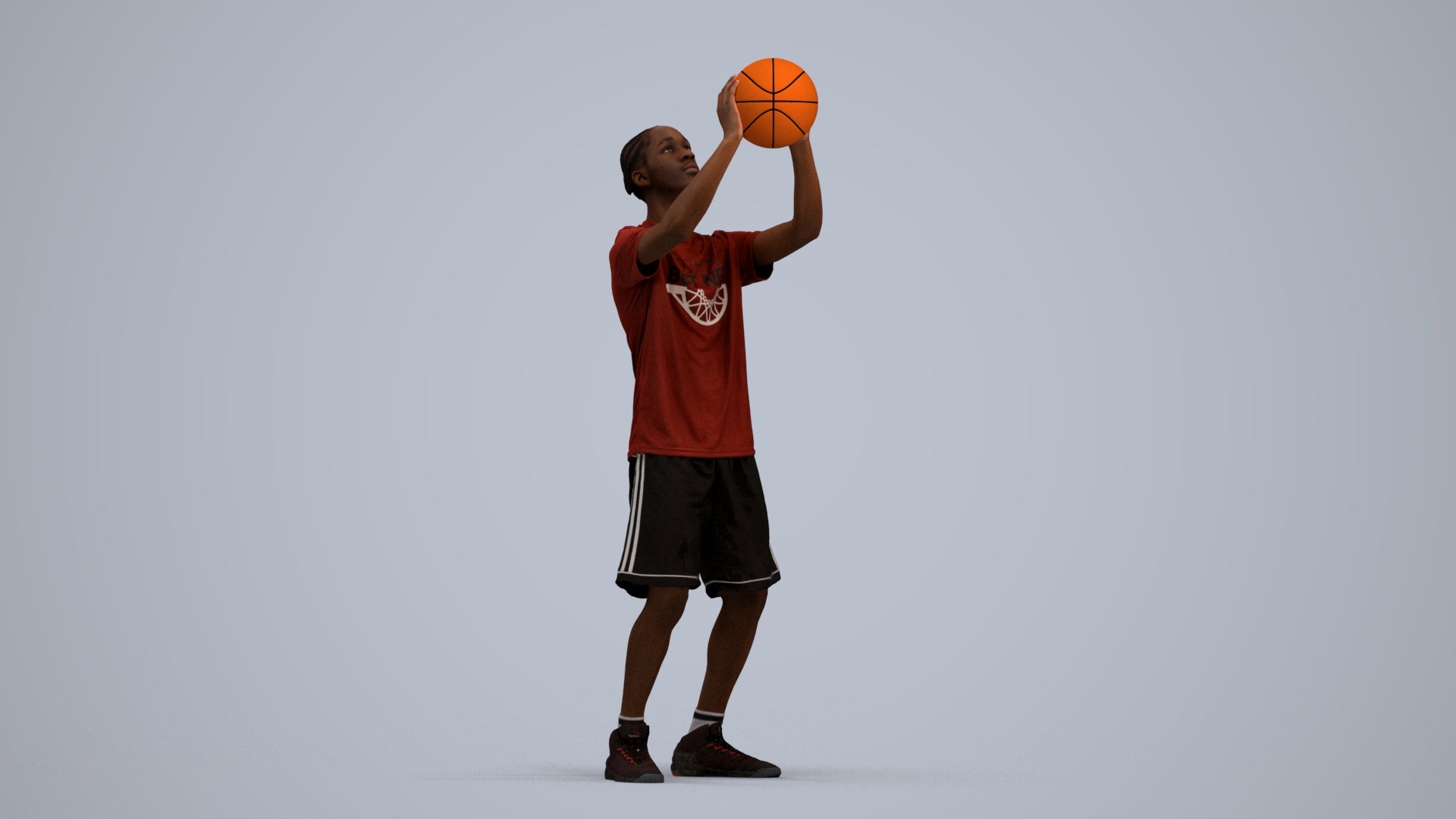 scanned 3D boy sport, photogrammetry people for Enscape and V-Ray, standing pose render