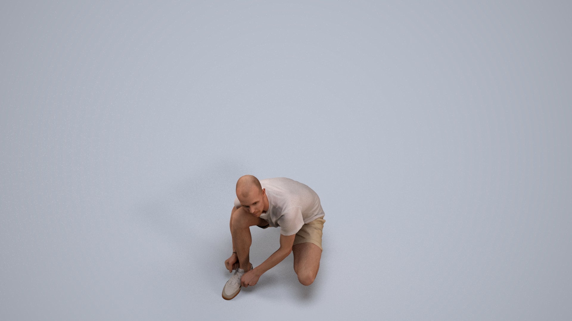 scanned 3D man casual standing, photogrammetry people for Enscape and V-Ray, back view render