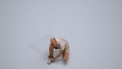 scanned 3D man casual standing, photogrammetry people for Enscape and V-Ray, back view render