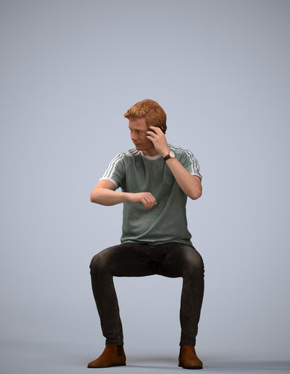 3D people model man casual couple, scanned human for 3ds Max rendering