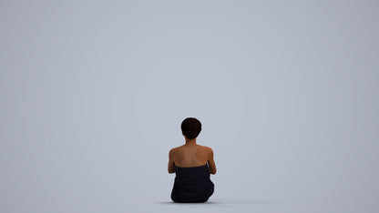 3D scanned woman sport, photorealistic archviz people for Enscape and SketchUp, front view render