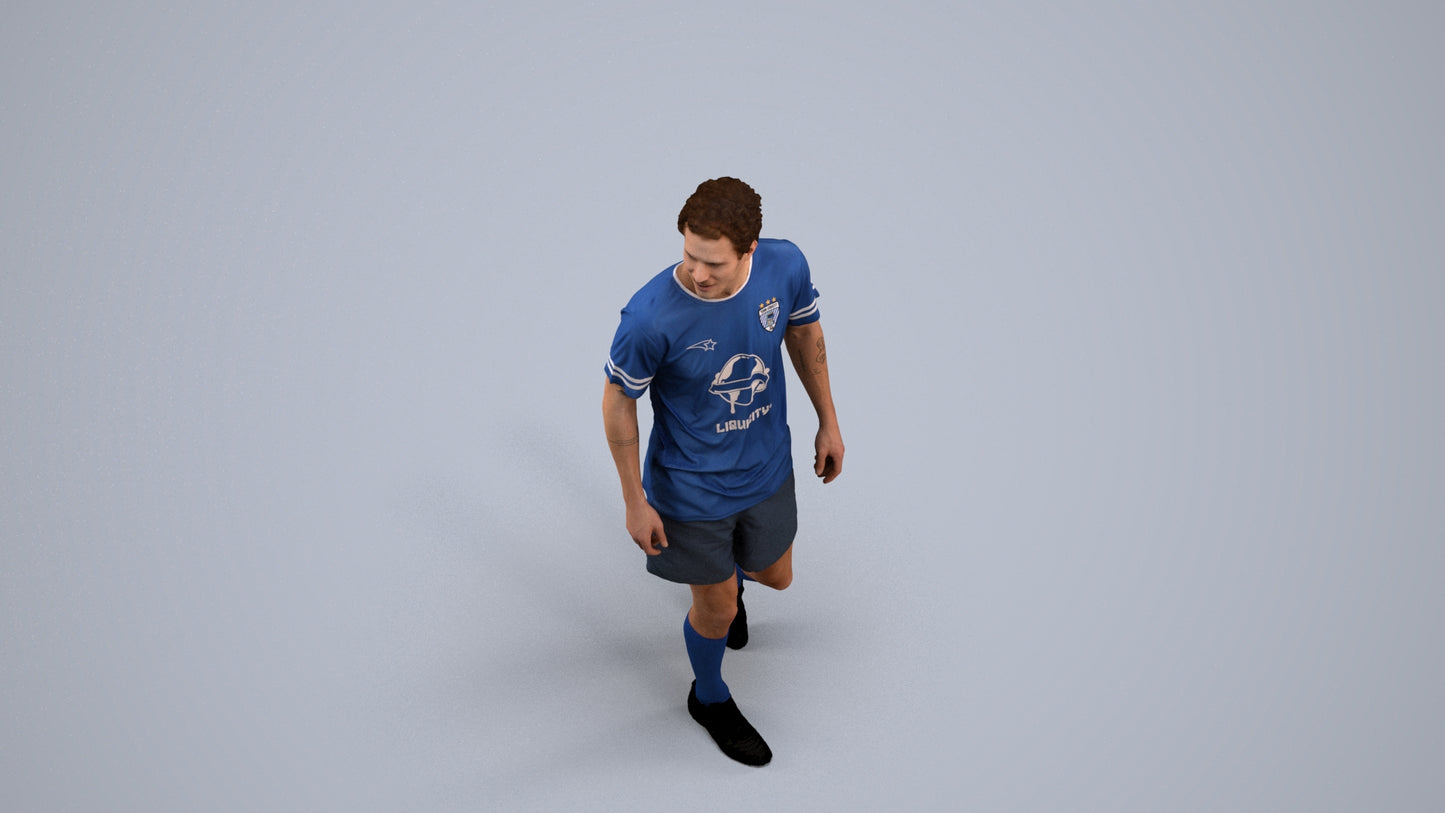 3D scanned man sport, photorealistic archviz people for Enscape and SketchUp, back view render