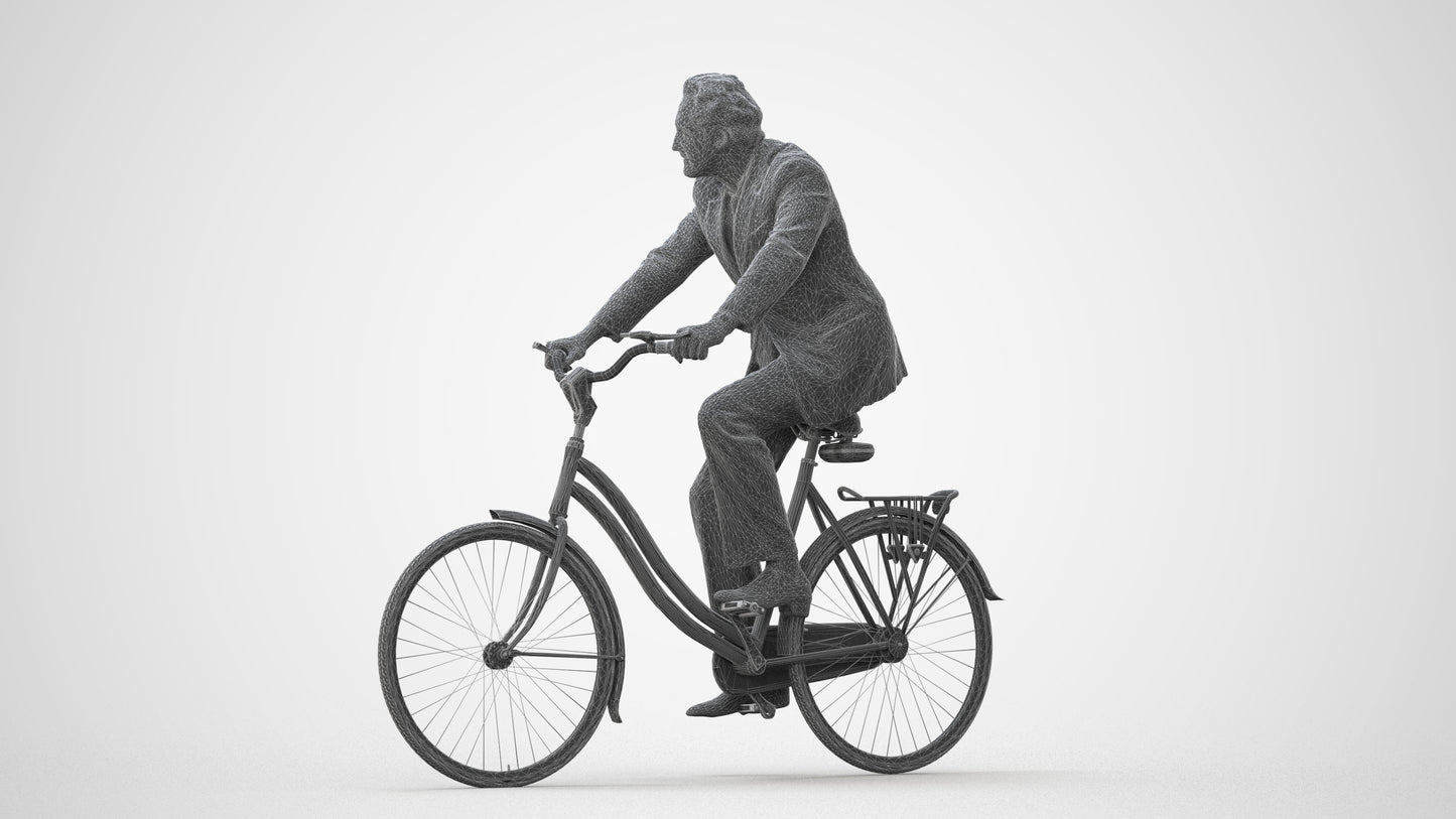 realistic 3D people man business cycling, render-ready for V-Ray and Corona, FBX OBJ, square thumbnail