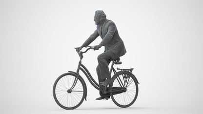 realistic 3D people man business cycling, render-ready for V-Ray and Corona, FBX OBJ, square thumbnail