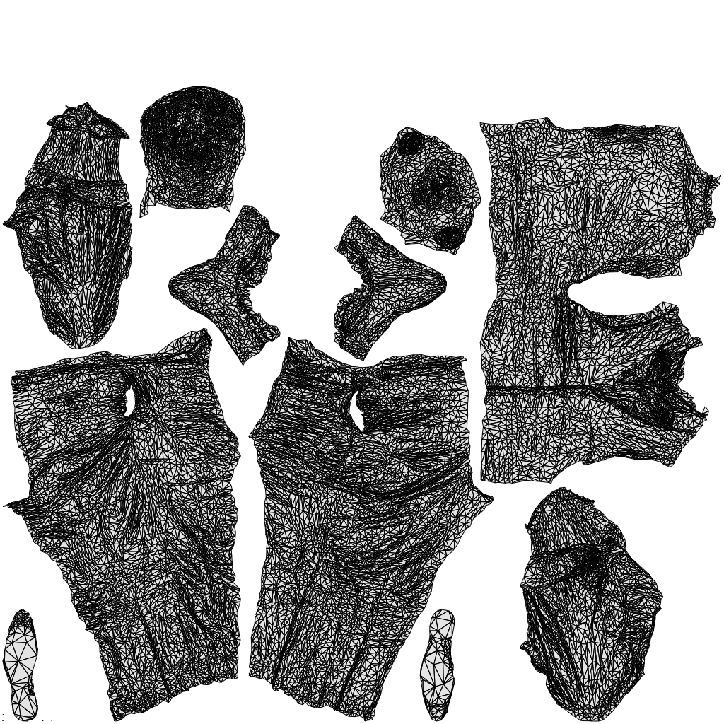 3D scanned man standing business, photorealistic archviz people for Enscape and SketchUp, wireframe top-down view