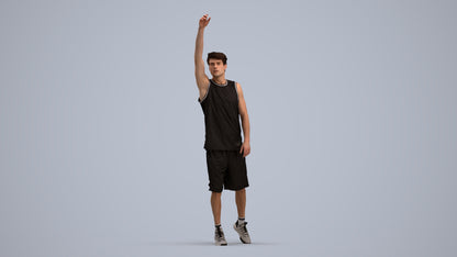 realistic 3D man sport, scanned archviz people for Blender and 3ds Max, standing pose render
