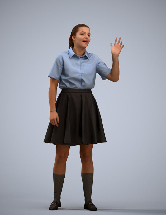 photogrammetry 3D girl kids, realistic human model archviz FBX