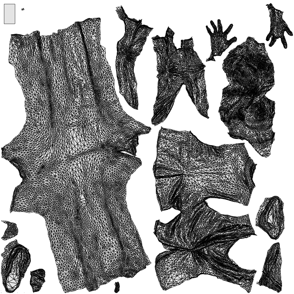3D human model woman business, photogrammetry scanned person for archviz, wireframe top-down view
