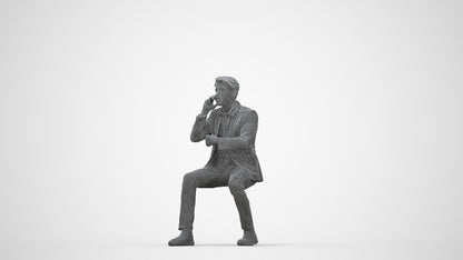 realistic 3D human man business, archviz people FBX OBJ for Blender, wireframe back view