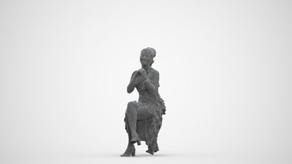 scanned 3D woman formal formalaffairs, photogrammetry people for Enscape and V-Ray, three-quarter front view render