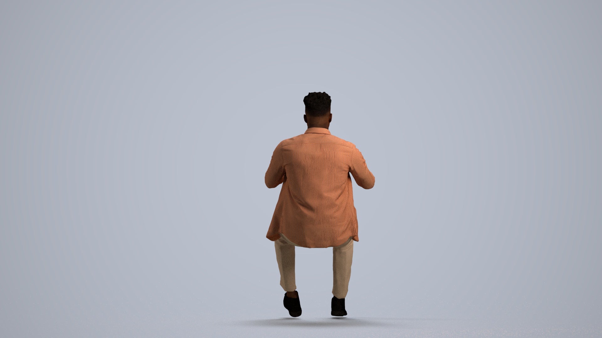 scanned 3D man casual driving, photogrammetry people for Enscape and V-Ray, front view render