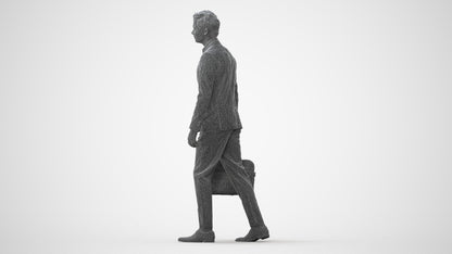 3D human model man business, photogrammetry scanned person for archviz, square thumbnail