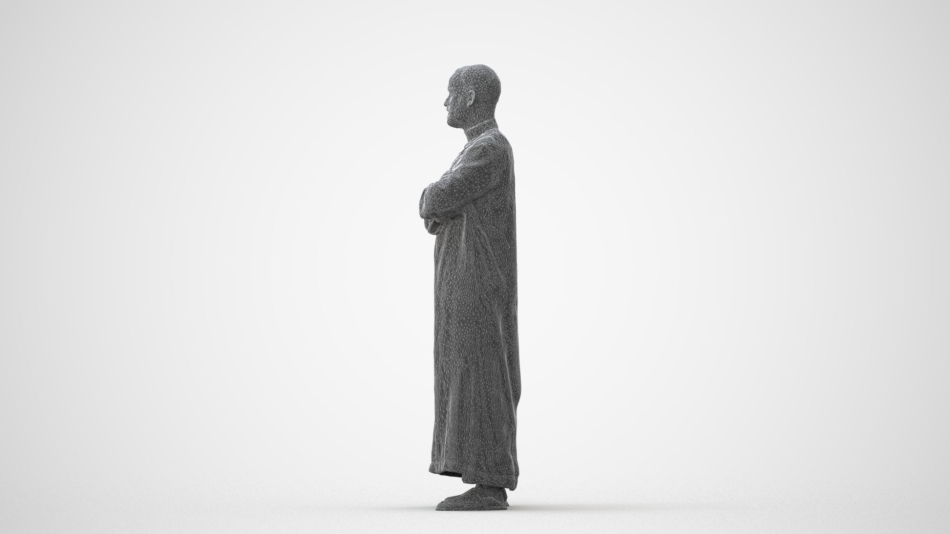 realistic 3D human man standing, archviz people FBX OBJ for Blender, square thumbnail
