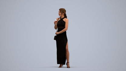 realistic 3D woman formal formalaffairs, scanned archviz people for Blender and 3ds Max, standing pose render