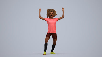 realistic 3D people woman sport, render-ready for V-Ray and Corona, FBX OBJ, standing pose render