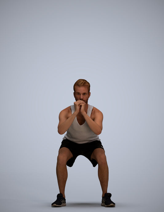 photogrammetry 3D man sport, realistic human model archviz FBX