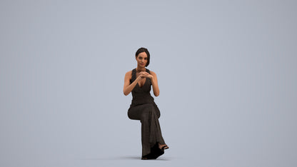 3D people model woman formal formalaffairs, scanned human for 3ds Max rendering, standing pose render