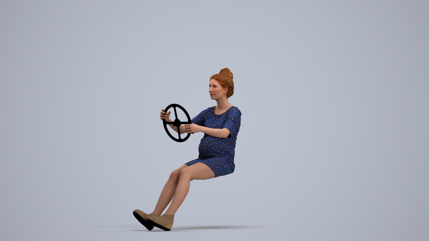 3D scanned boy driving casual, photorealistic archviz people for Enscape and SketchUp, standing pose render