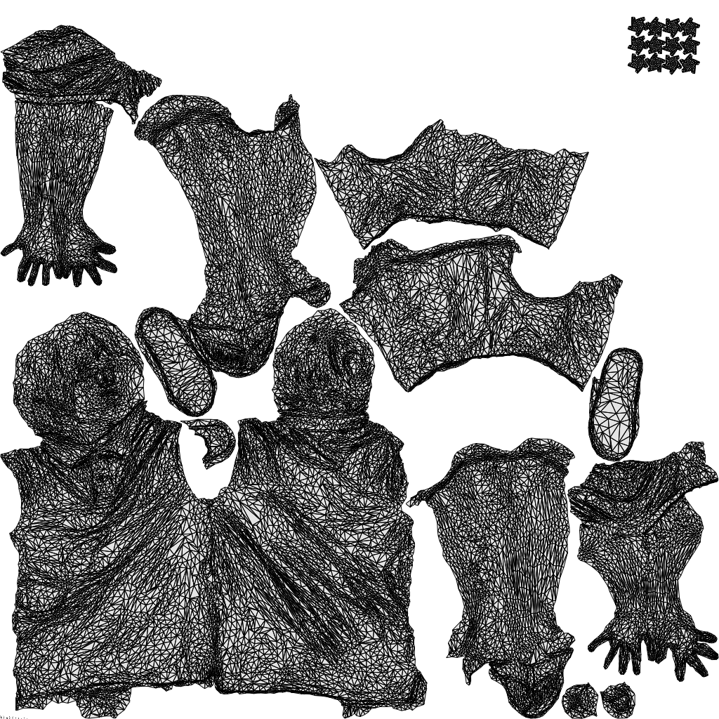 3D people model boy sport kids, scanned human for 3ds Max rendering, wireframe top-down view