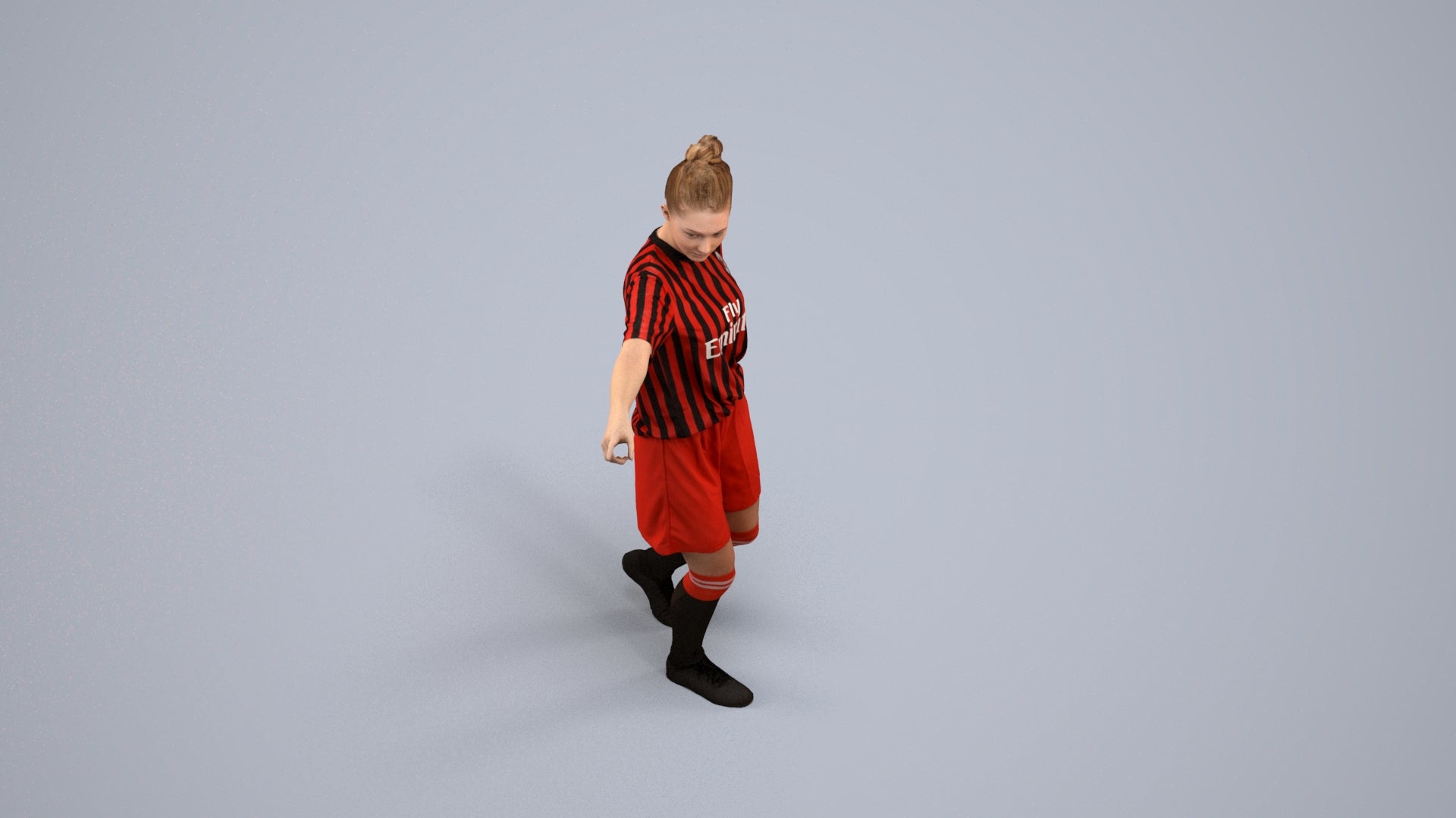 3D scanned girl sport, photorealistic archviz people for Enscape and SketchUp, back view render