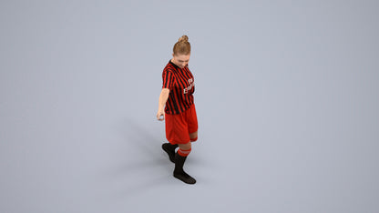 3D scanned girl sport, photorealistic archviz people for Enscape and SketchUp, back view render