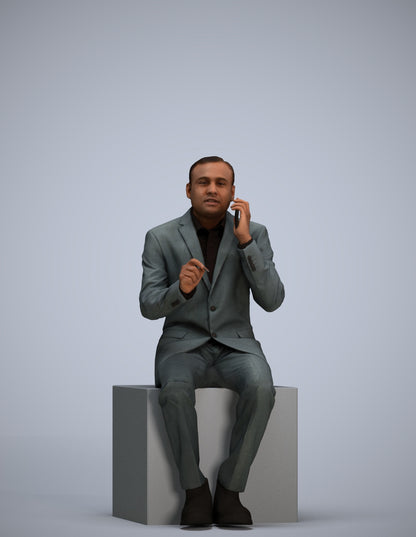 photogrammetry 3D man business shopping, realistic human model archviz FBX