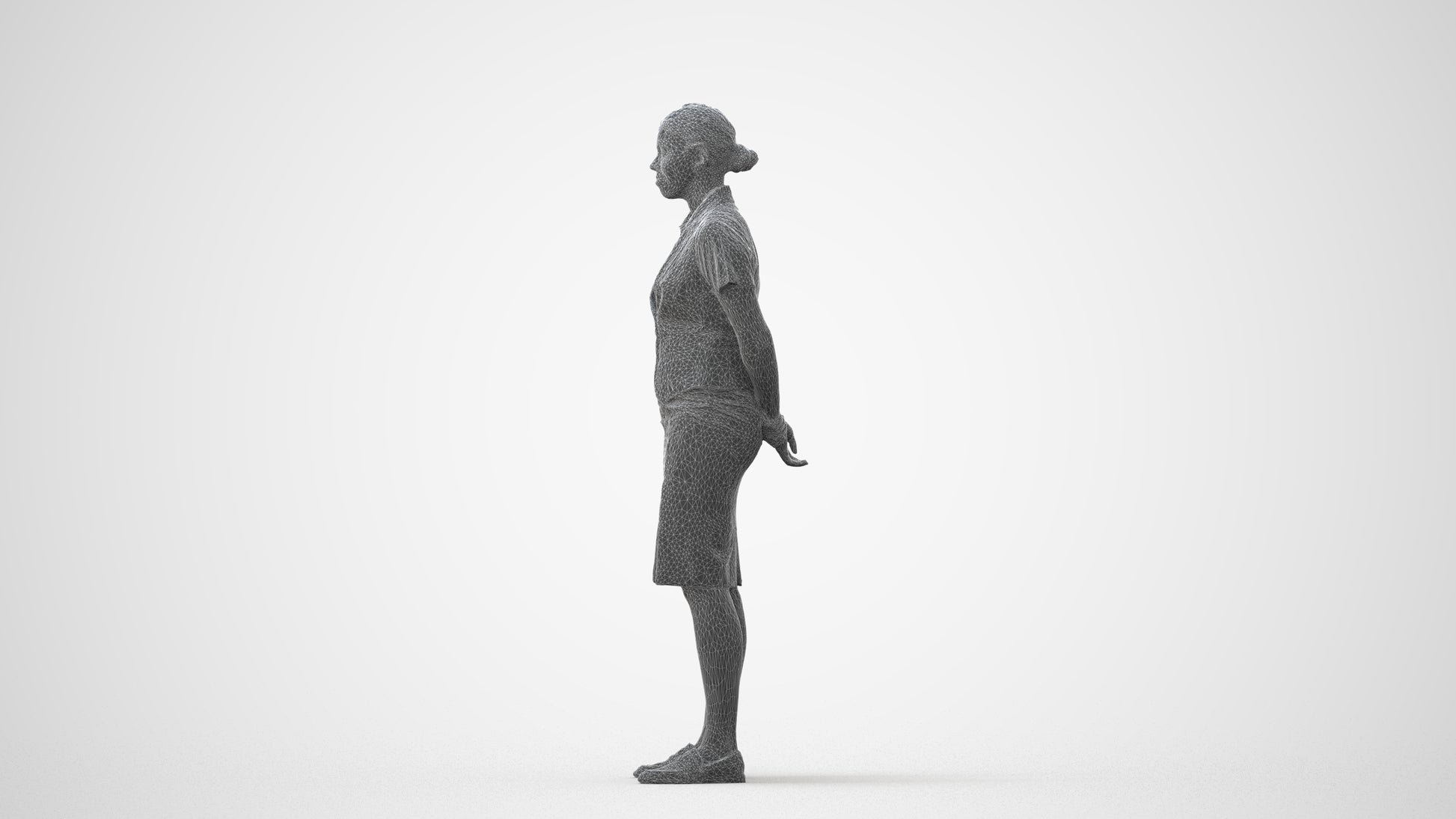 realistic 3D people woman hospitality, render-ready for V-Ray and Corona, FBX OBJ, square thumbnail