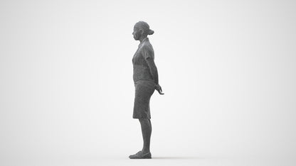 realistic 3D people woman hospitality, render-ready for V-Ray and Corona, FBX OBJ, square thumbnail