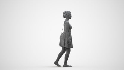 photogrammetry 3D woman formal formalaffairs, realistic human model archviz FBX, wireframe side view