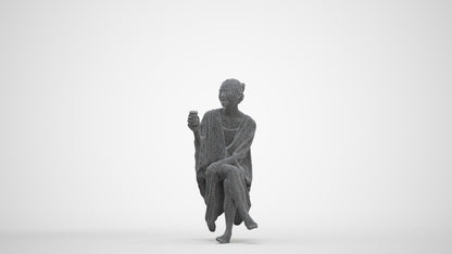 realistic 3D people woman casual pool, render-ready for V-Ray and Corona, FBX OBJ, three-quarter front view render