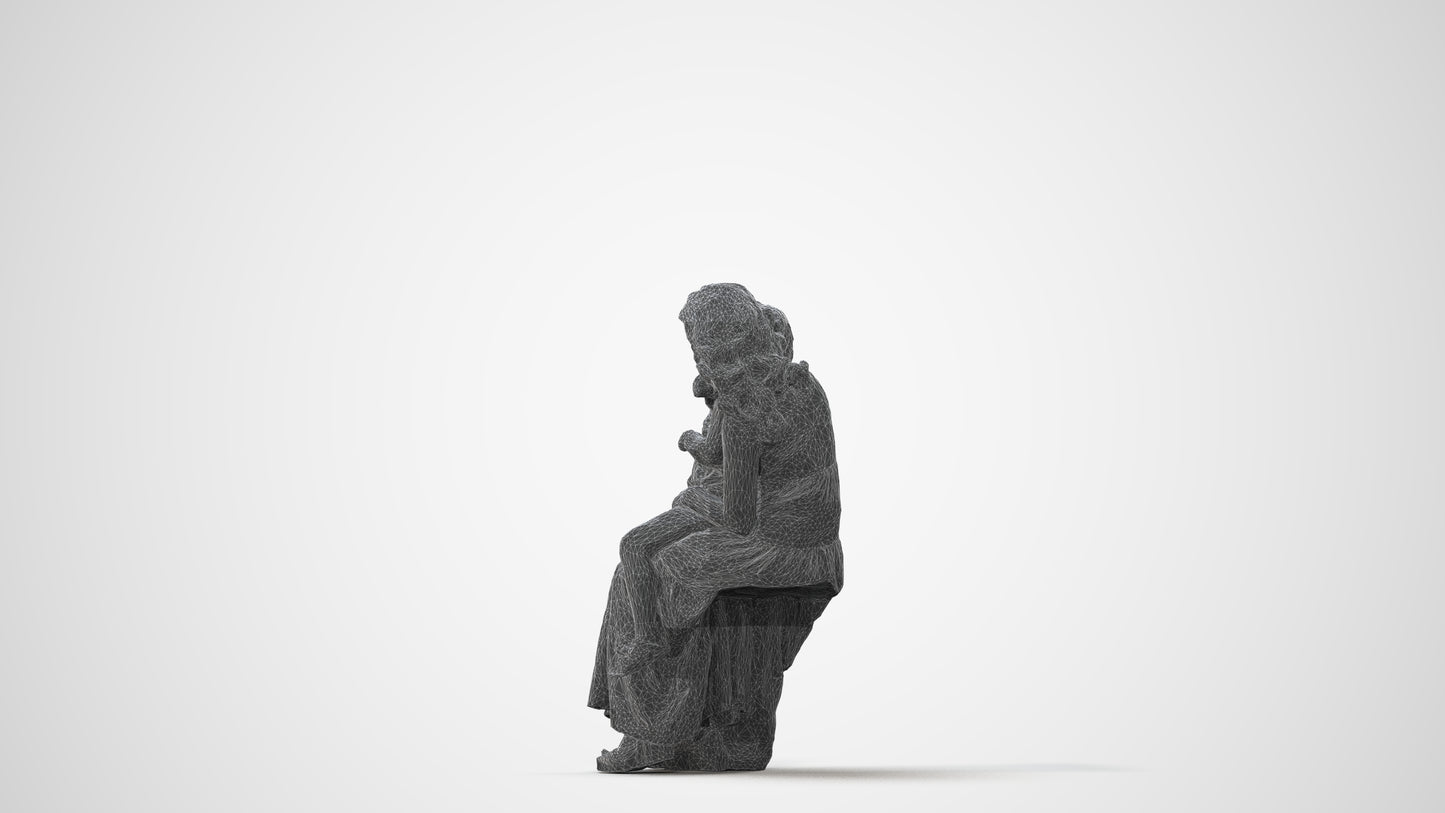 3D scanned boy kids casual, photorealistic archviz people for Enscape and SketchUp, square thumbnail