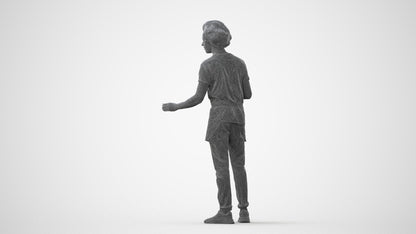 realistic 3D people man standing, render-ready for V-Ray and Corona, FBX OBJ, square thumbnail